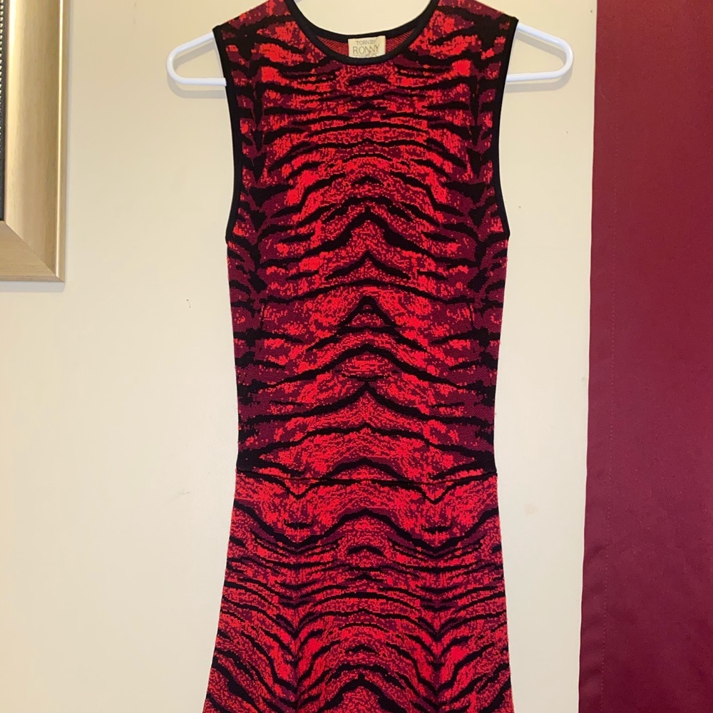 Torn by Ronny Kobo Malu Tiger Jacquard Dress - XS - Picture 3 of 8